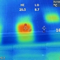 Hotspotfeld in einem PV-Model Scheuten Multisol P6 54